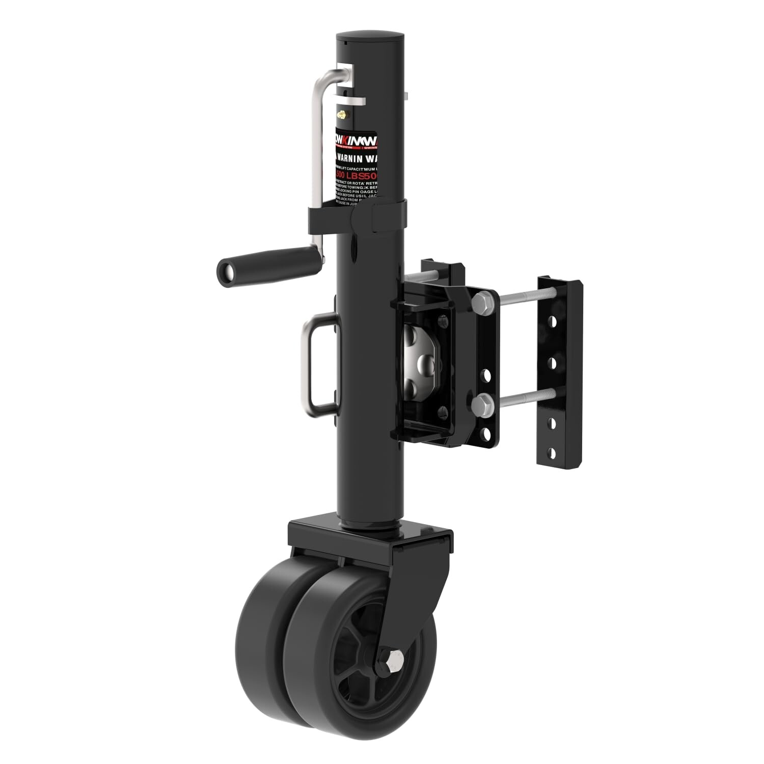 2000 lbs Swivel Trailer Jack Double Wheel,10"Vertical Movemen for RV Boat More