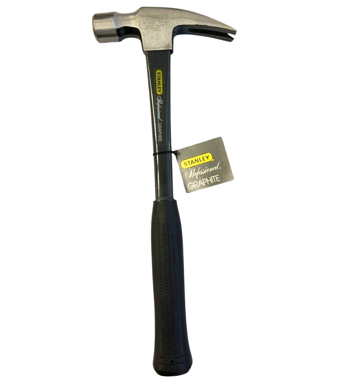 VINTAGE NOS STANLEY PROFESSIONAL 51-322 22 OZ Claw Hammer Graphite USA