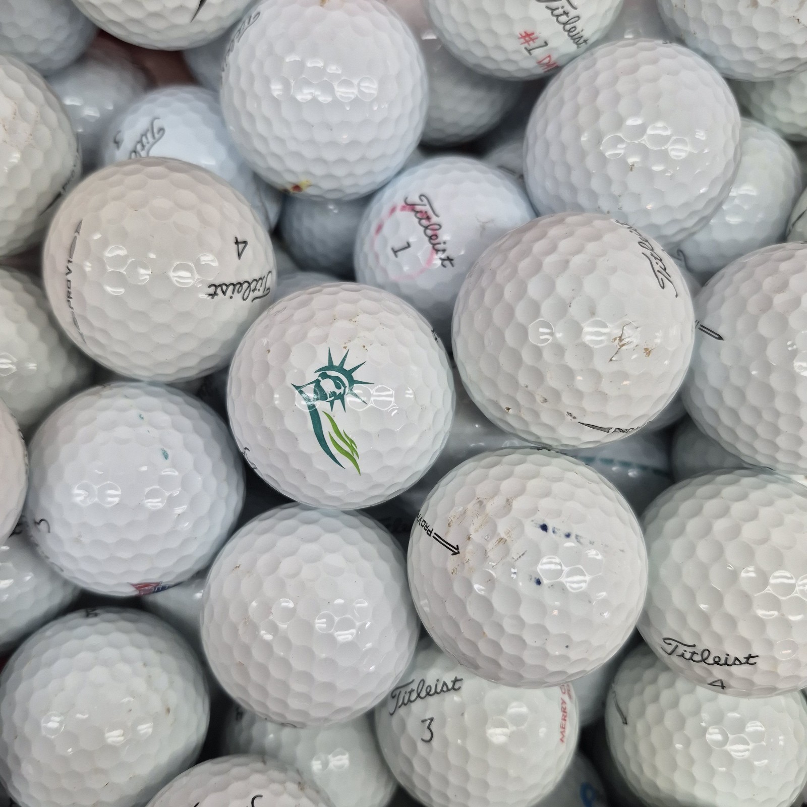100 Titleist Pro V1 Used Golf Balls - 3A Value AAA