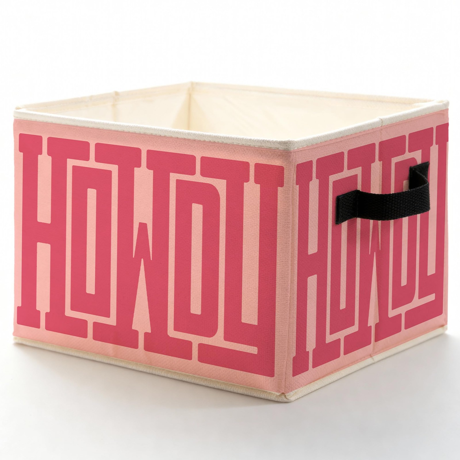 Neutral Howdy Western Storage Bins Box, Toybox for Girls Boys, Pink Rustic We...