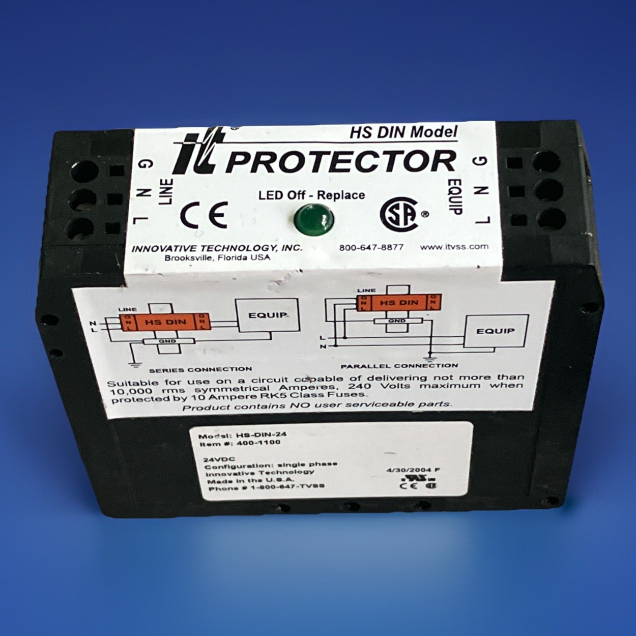 HS-DIN-120 HSDIN120  Rail Mounted Surge Protector -(Eaton ITCF12010-DIN)