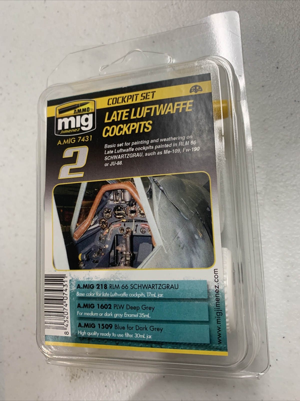 Mig Ammo #7431 Late Luftwaffe Cockpit Colors Set