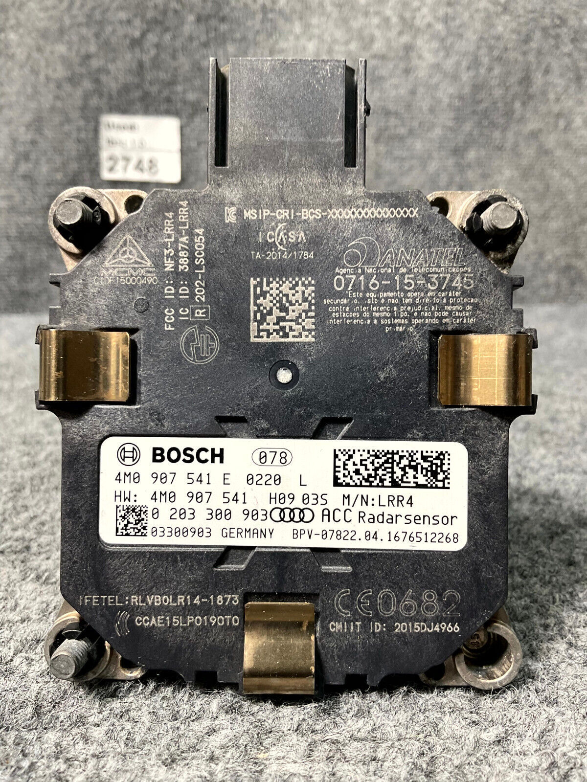 Audi Q7 2017-2019 Adaptive Cruise Control Distance Radar Sensor OEM 4M0907541E