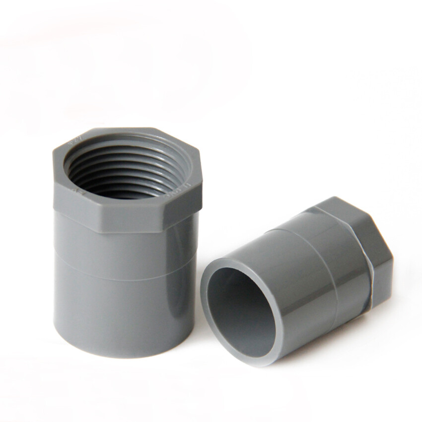 PVC Plastic Pipe Fittings BSP 1/2"~4" Female Thread Coupling Adapter Socket
