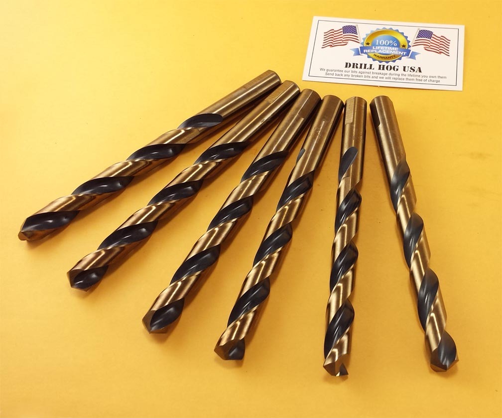 31/64" Drill Bit 31/64" Bit Molybdenum M7 6 Pack Lifetime Warranty Drill Hog®