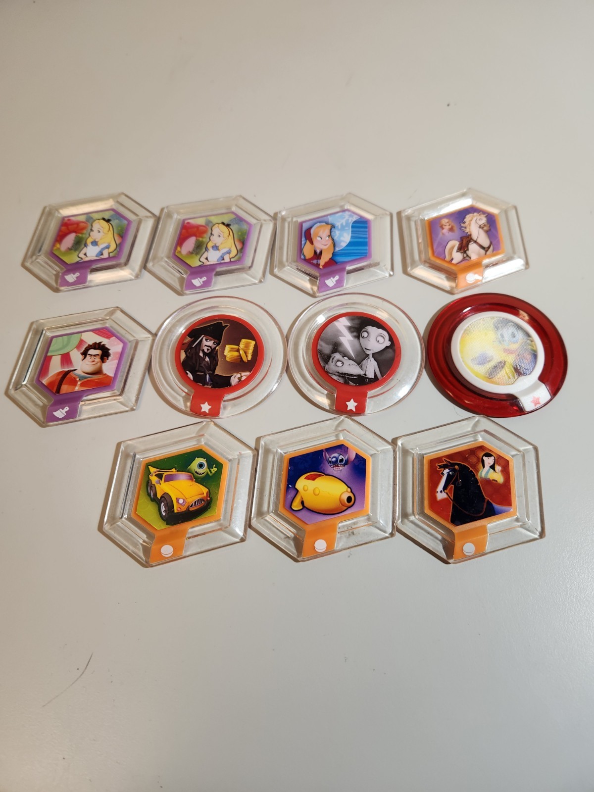 Disney Infinity Power Disc Lot - Marvel & Disney Character Discs LOT 11 USED
