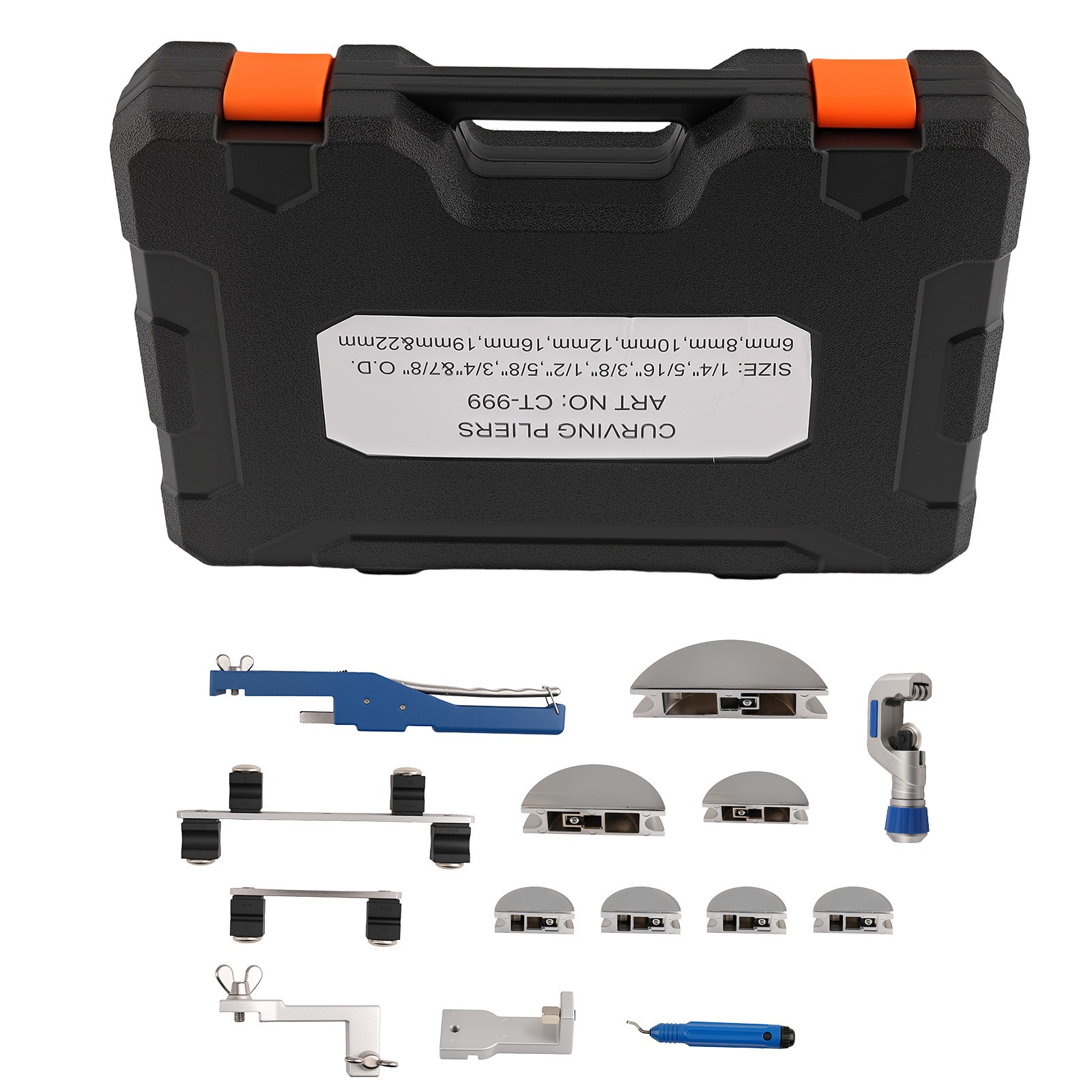Copper Pipe Bender Ratchet Tube Bender Kit 7 Dies 1/4" to 7/8"