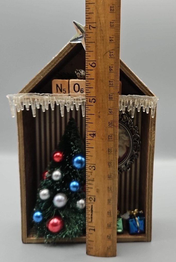 Pair Handmade Decorative Xmas Shadow Boxes, 22B