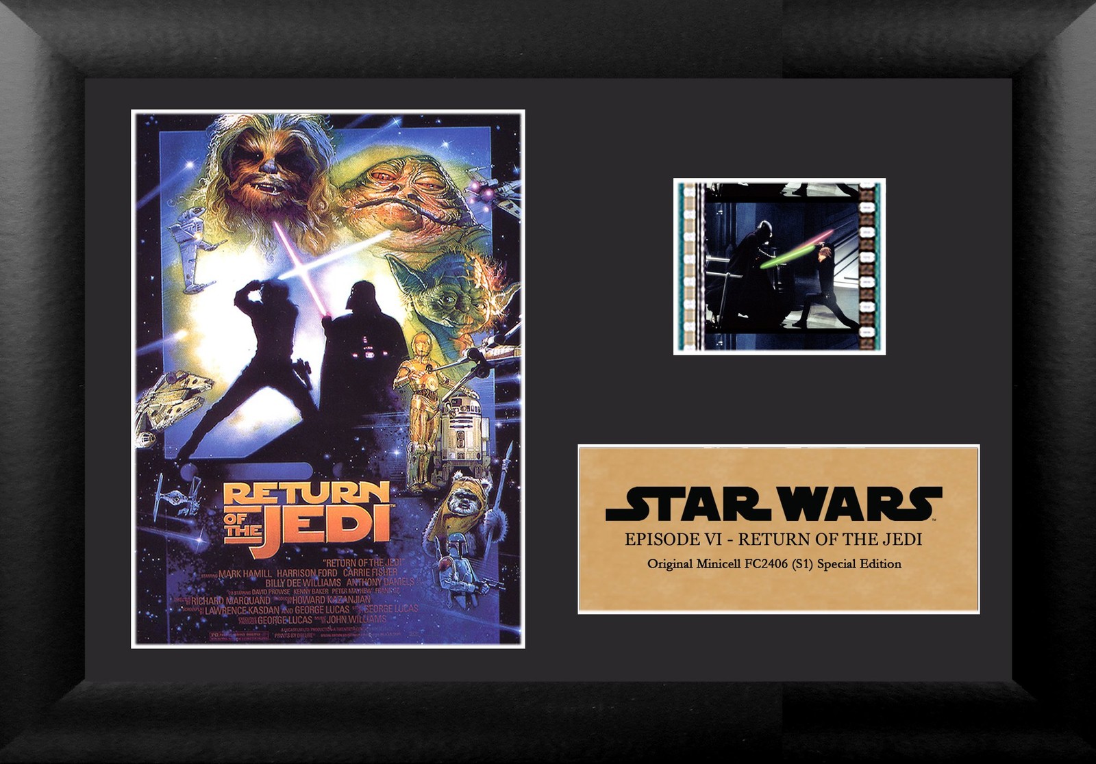 Star Wars Episode VI Return of the Jedi Authentic 35mm 7"L x 5"W, Black