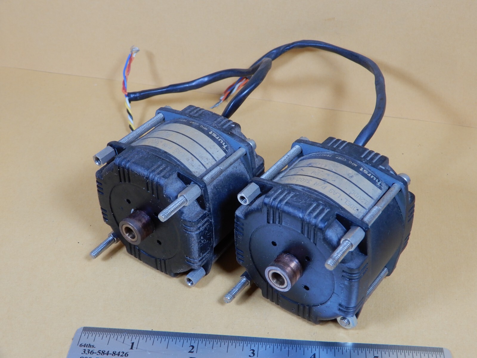 Hurst LAS 3602-001 12VDC Linear Actuator Stepper Motors (2) Used Untested