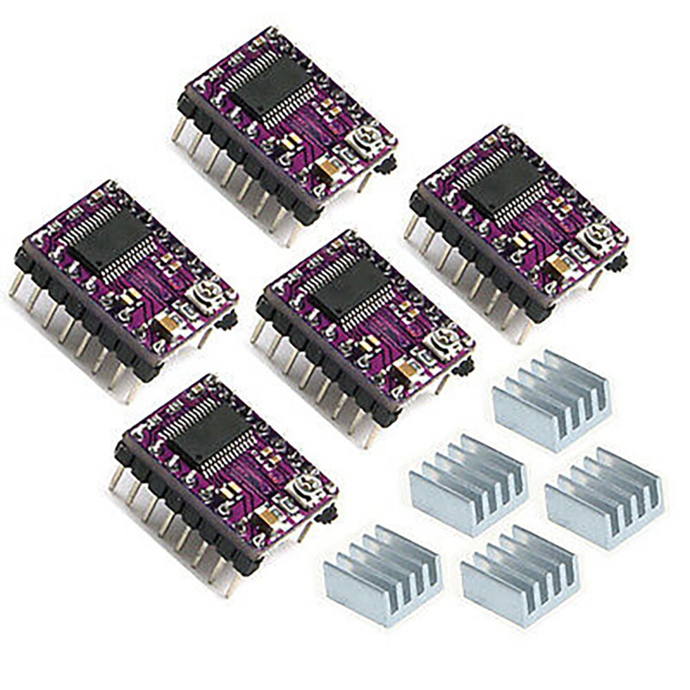 Advanced 5PCS DRV8825 Stepper Motor Driver Control for Improved For 3D Printing