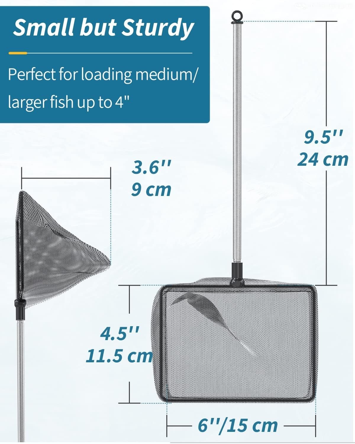 Versatile 6-Inch Aquarium Fish Net - Safe, Rust-Resistant & Easy to Store