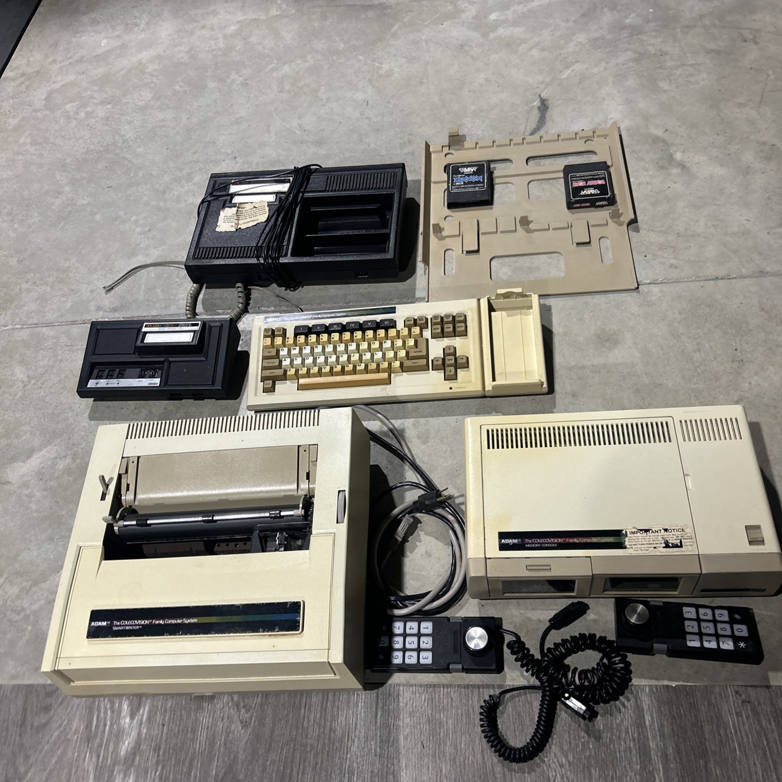 Coleco Family Computer System Lot UNTESTED READ Smart Writer Memory Console Key