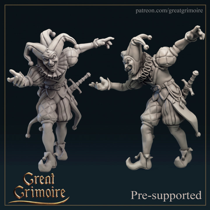 The Fool Jester Joker Miniature | D&D DnD | RPG | Mini