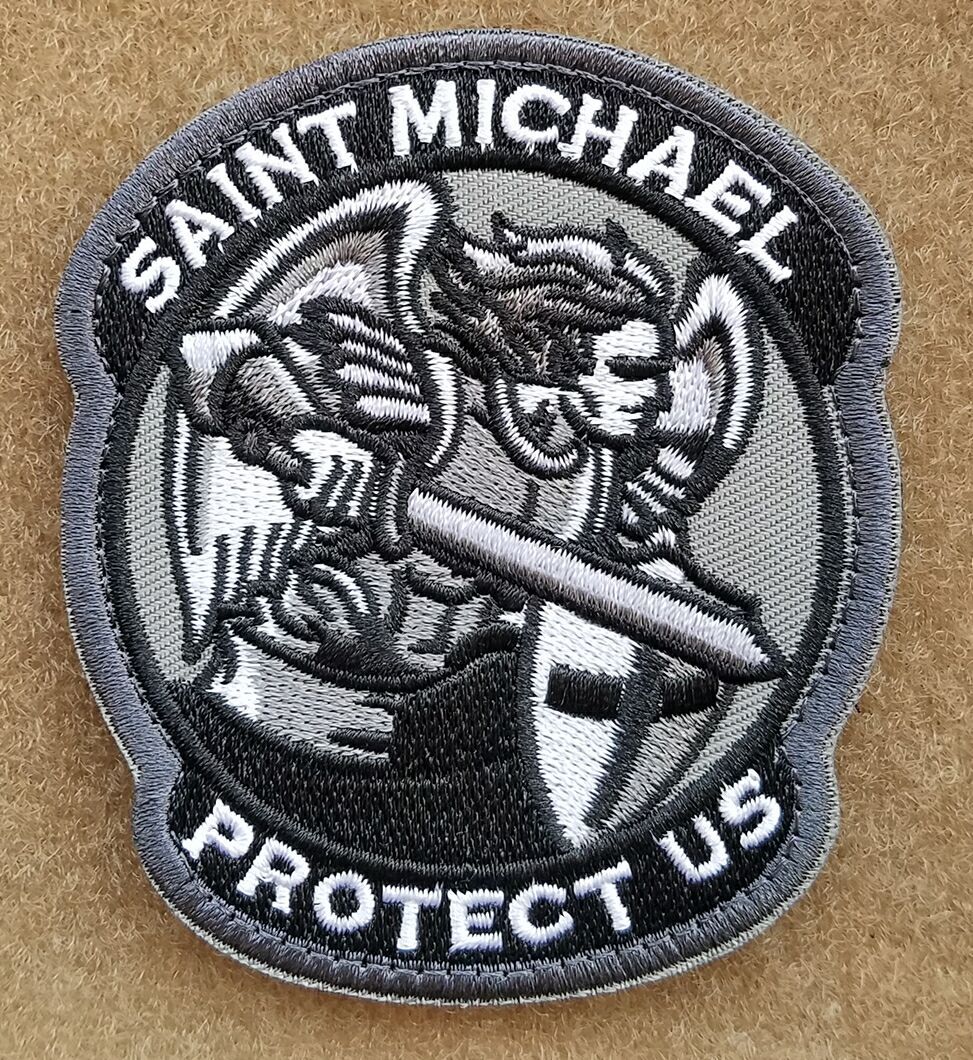 MODERN SAINT ST. MICHAEL PROTECT US TACTICAL OPS 3D USA ARMY HOOK LOOP PATCH *02