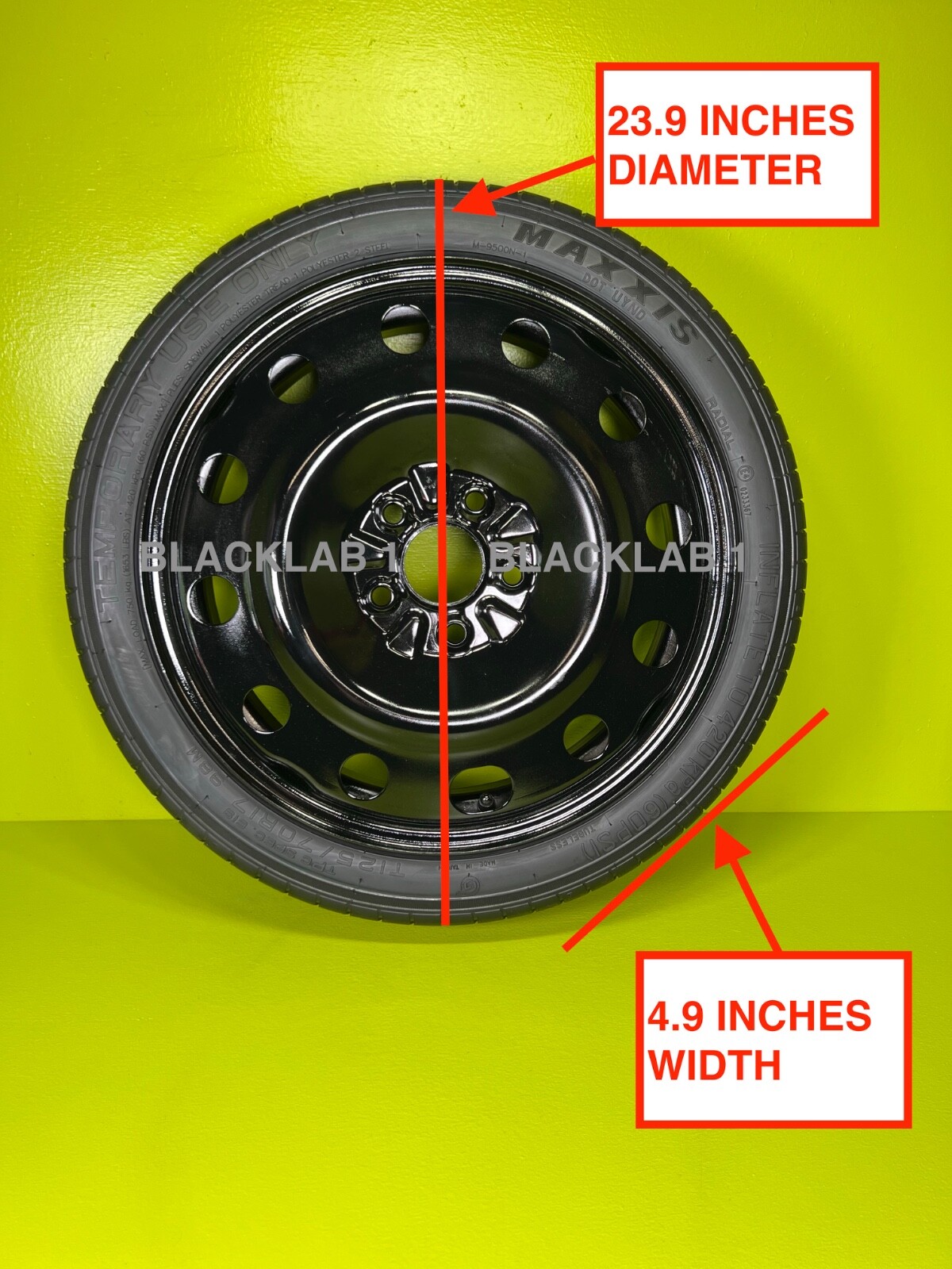 SPARE TIRE 125/70-17 FITS:2002-2010 LEXUS SC 430 23.9" DIAMETER
