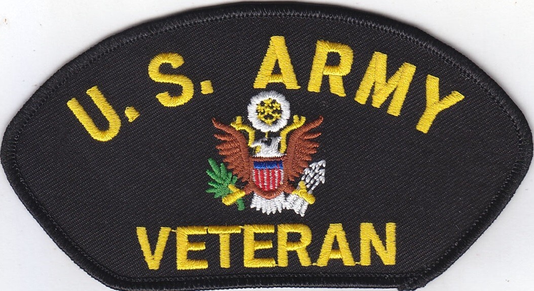 US ARMY VETERAN (B) Embroidered Patches 2.75"x5.25"