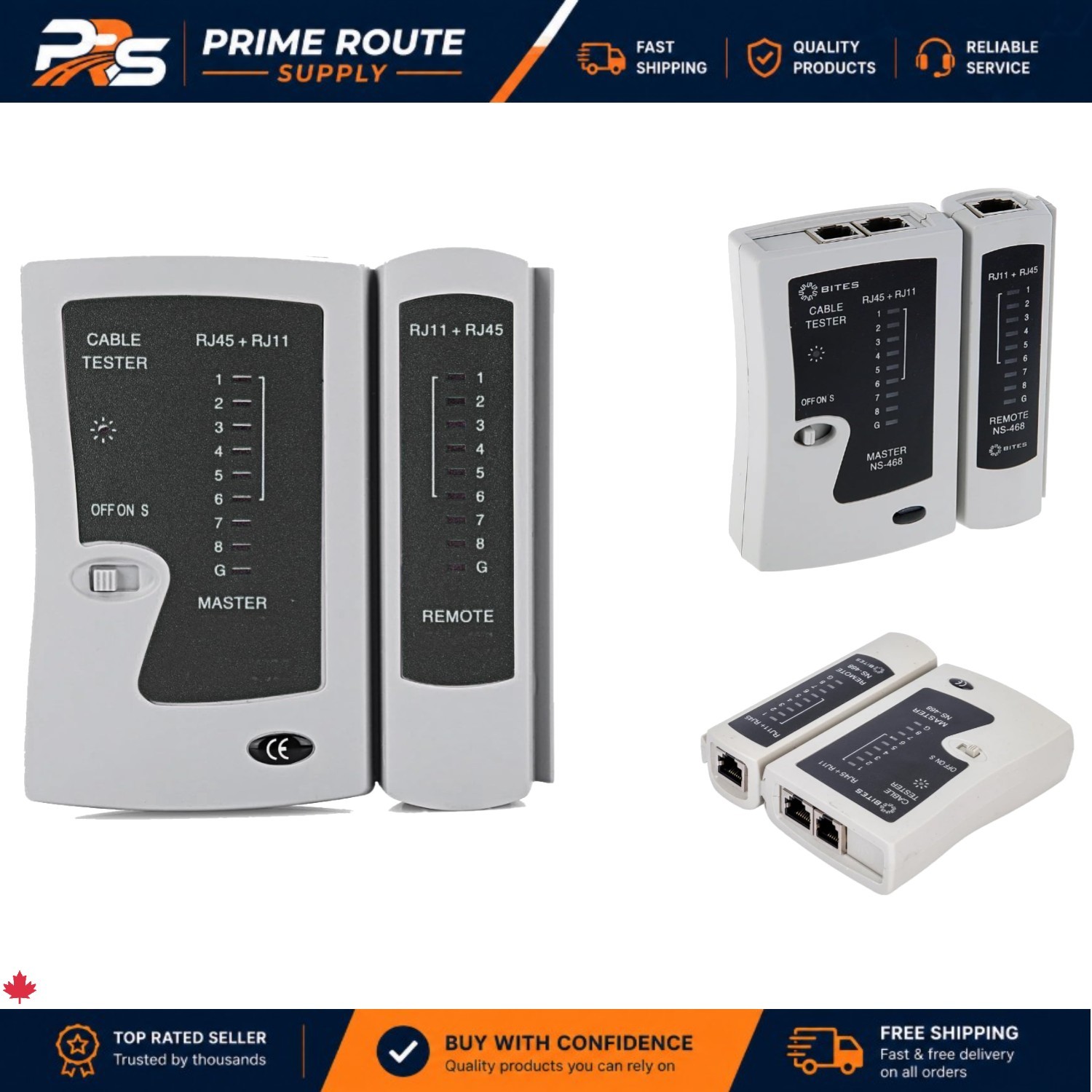 Durable RJ11 RJ12 Network Cable Tester with LED Display - Easy Diagnostics