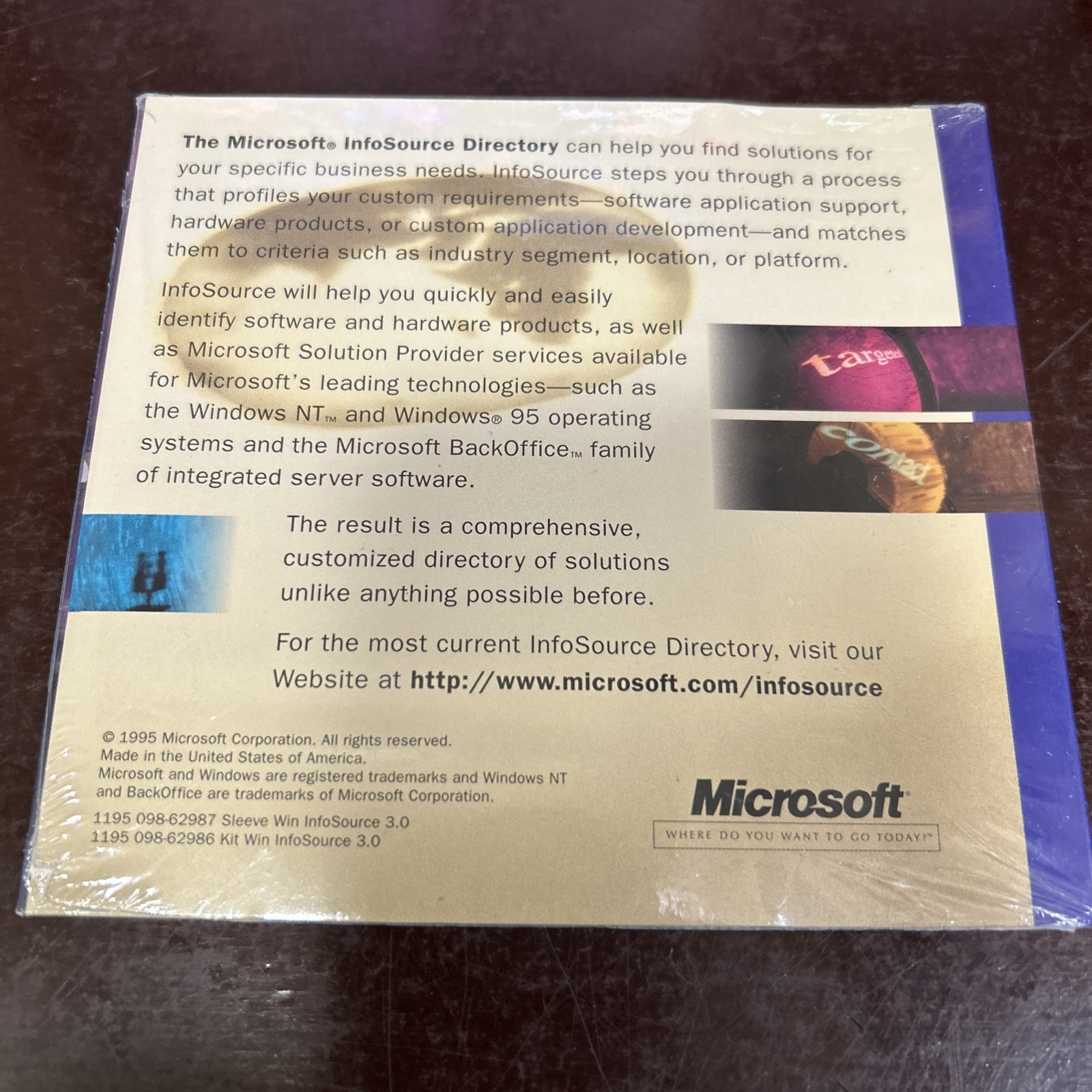 Microsoft InfoSource Edition 3.0 for Windows 95 New Sealed