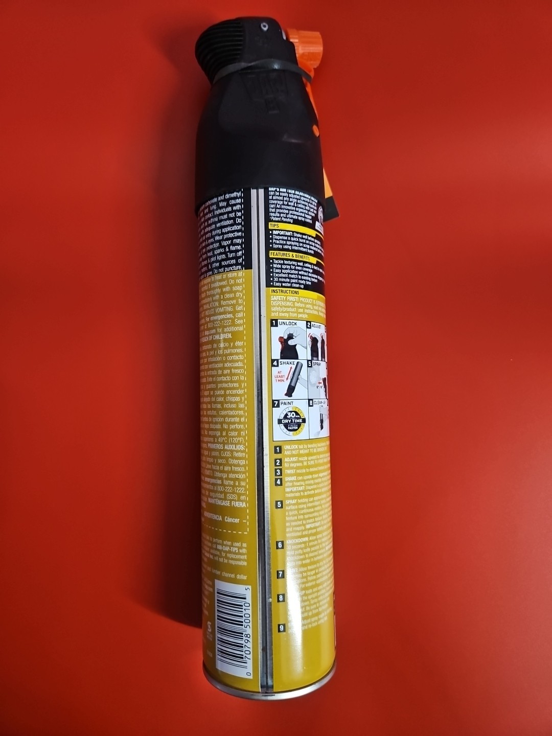 DAP Knockdown Water Based 2 in 1 Wall & Ceiling Texture Wide Spray - 25 Oz - NEW