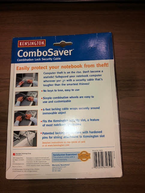 Combo Saver (Combination Lock Security Cable)