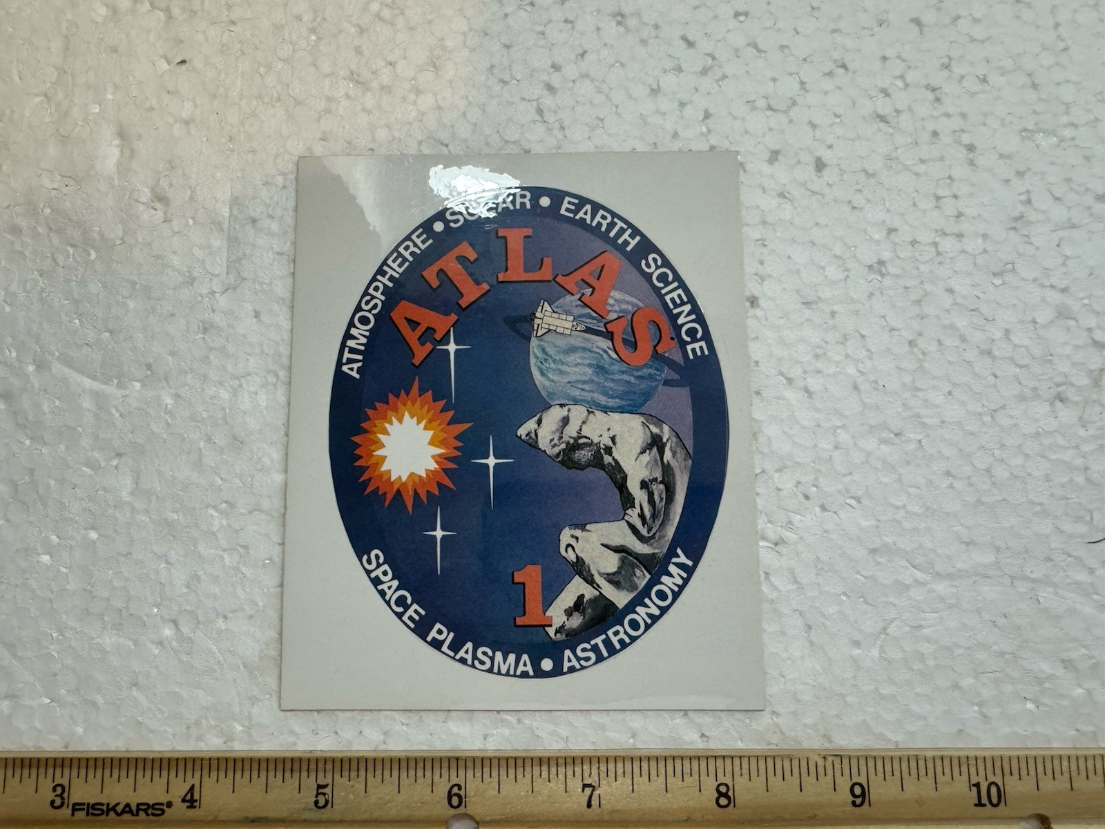 Vintage NASA Space Shuttle Sticker- Atlas