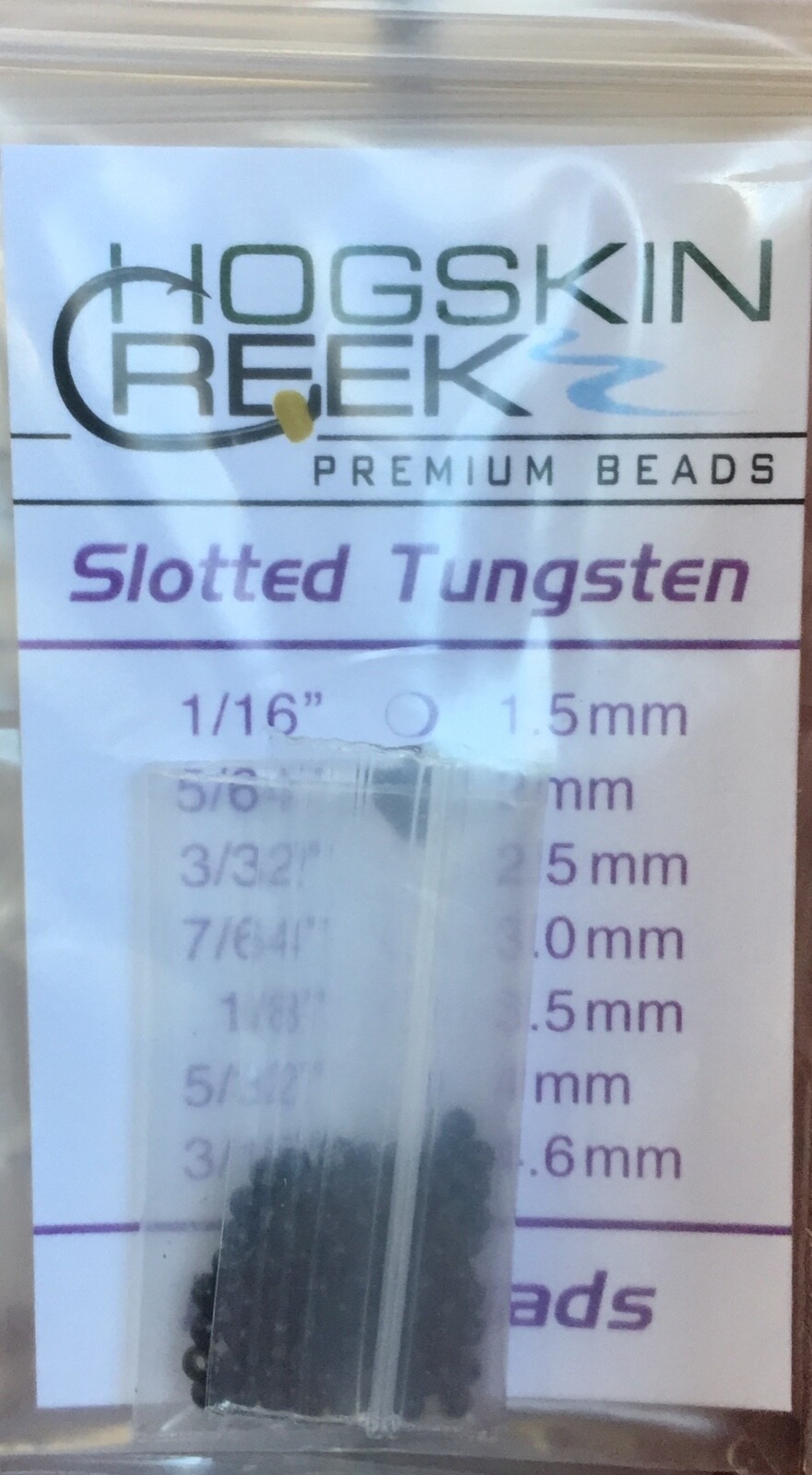 Slotted Tungsten Beads 100 Ct. Black All Sizes 5/64 to 3/16 100 Count