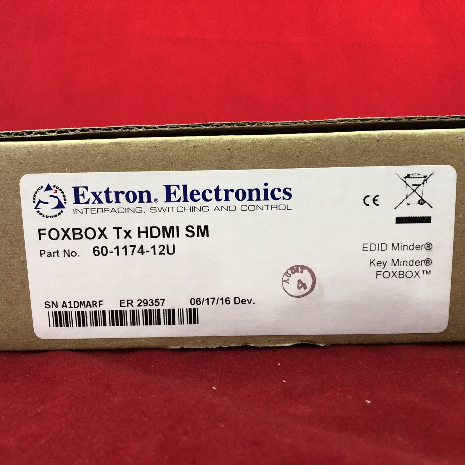 Extron 60-1174-12U TRANSMITTER, FOXBOX Tx HDMI SM over FIBER OPTIC Brand New