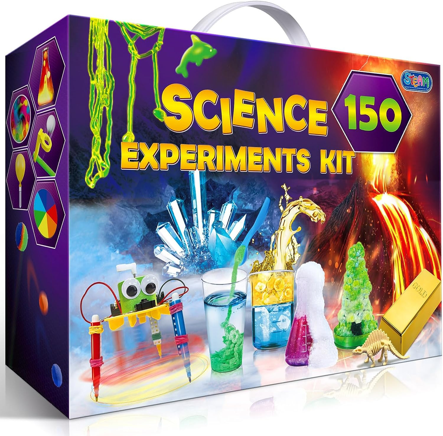150 Experiments Science Kit for Kids - STEM Educational Toy - Chemistry Physics
