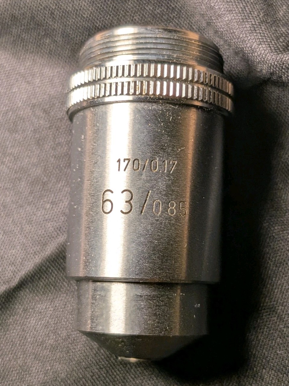 Leitz Wetzlar 63x/0.85 170/0.17 Microscope Objective