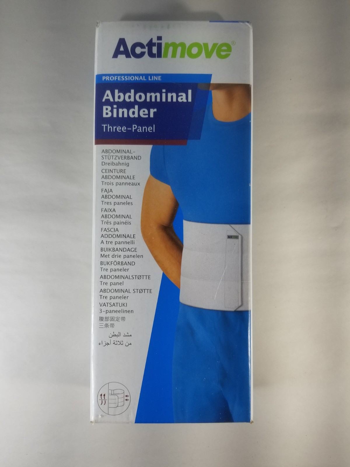 Actimove Three-Panel Abdominal Binder Professional Line Size Large New