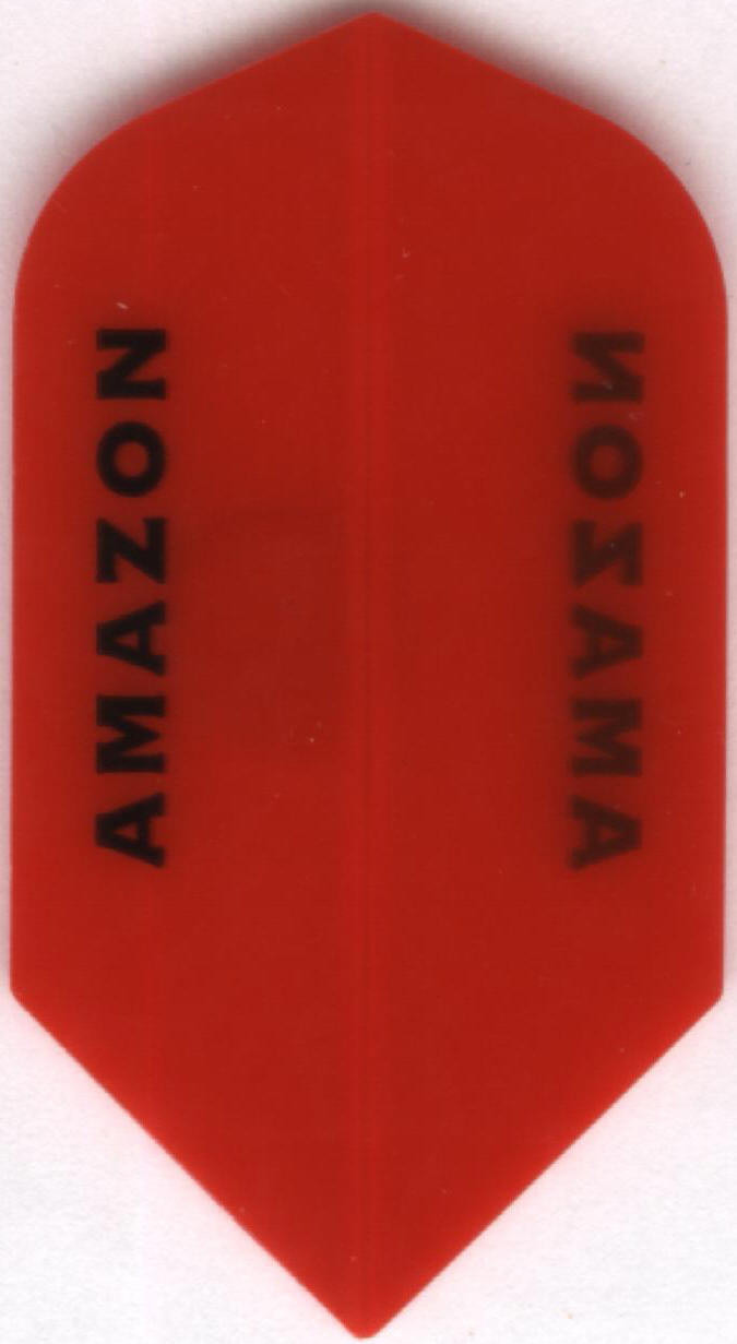 Red Transparent AMAZON Slim Dart Flights: 3 per set