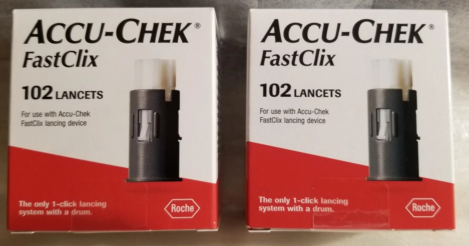 ACCU-CHEK FastClix 204 Lancets 2 Box of 102 NEW Sealed Exp 3-2029 Free Shipping