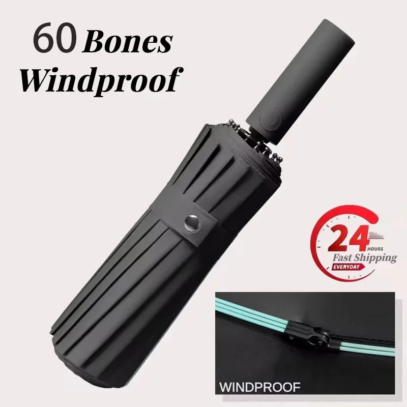 Super Windproof Umbrella All Weather Umbrellas Large Size Men Automatic