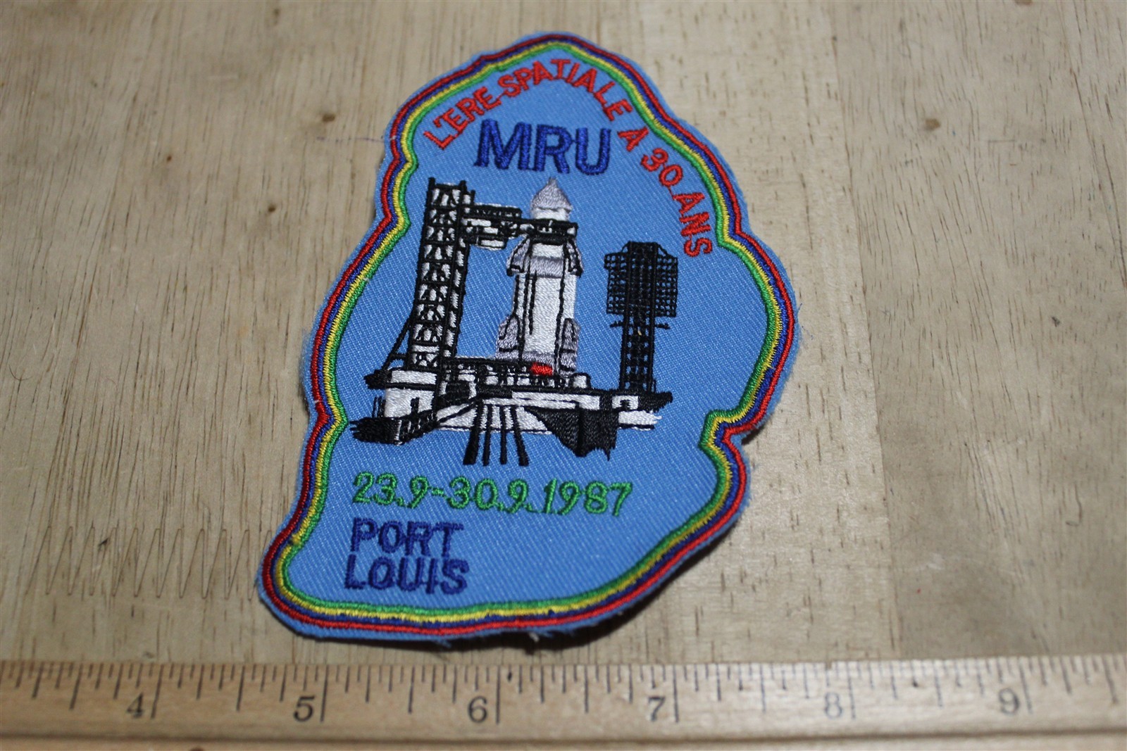 PORT LOUIS 1987 MRU L'ERE SPATIALE A 30 ANS SPACE PATCH