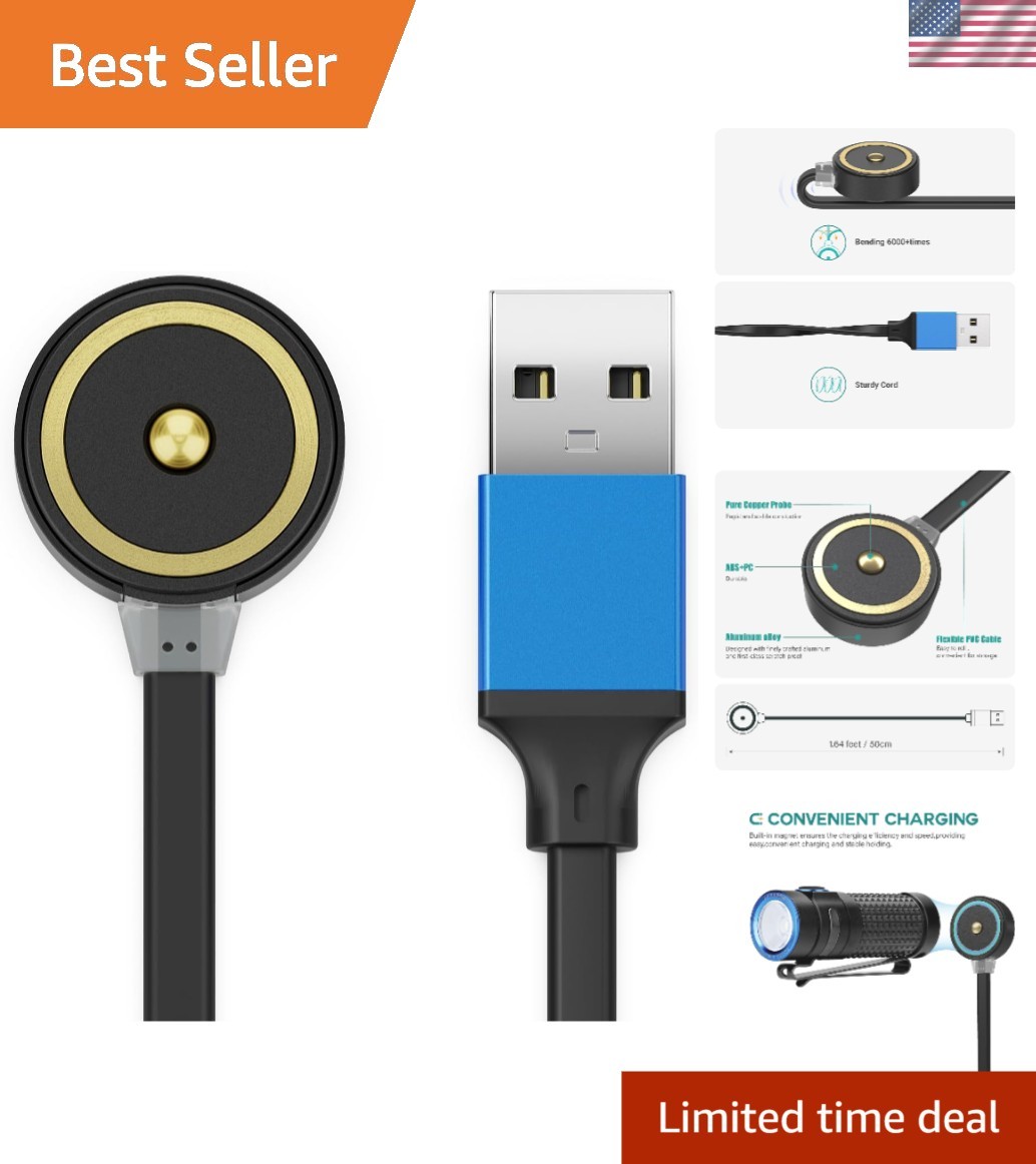 Universal Magnetic Charger for Olight Flashlights - Secure & Lightweight Design