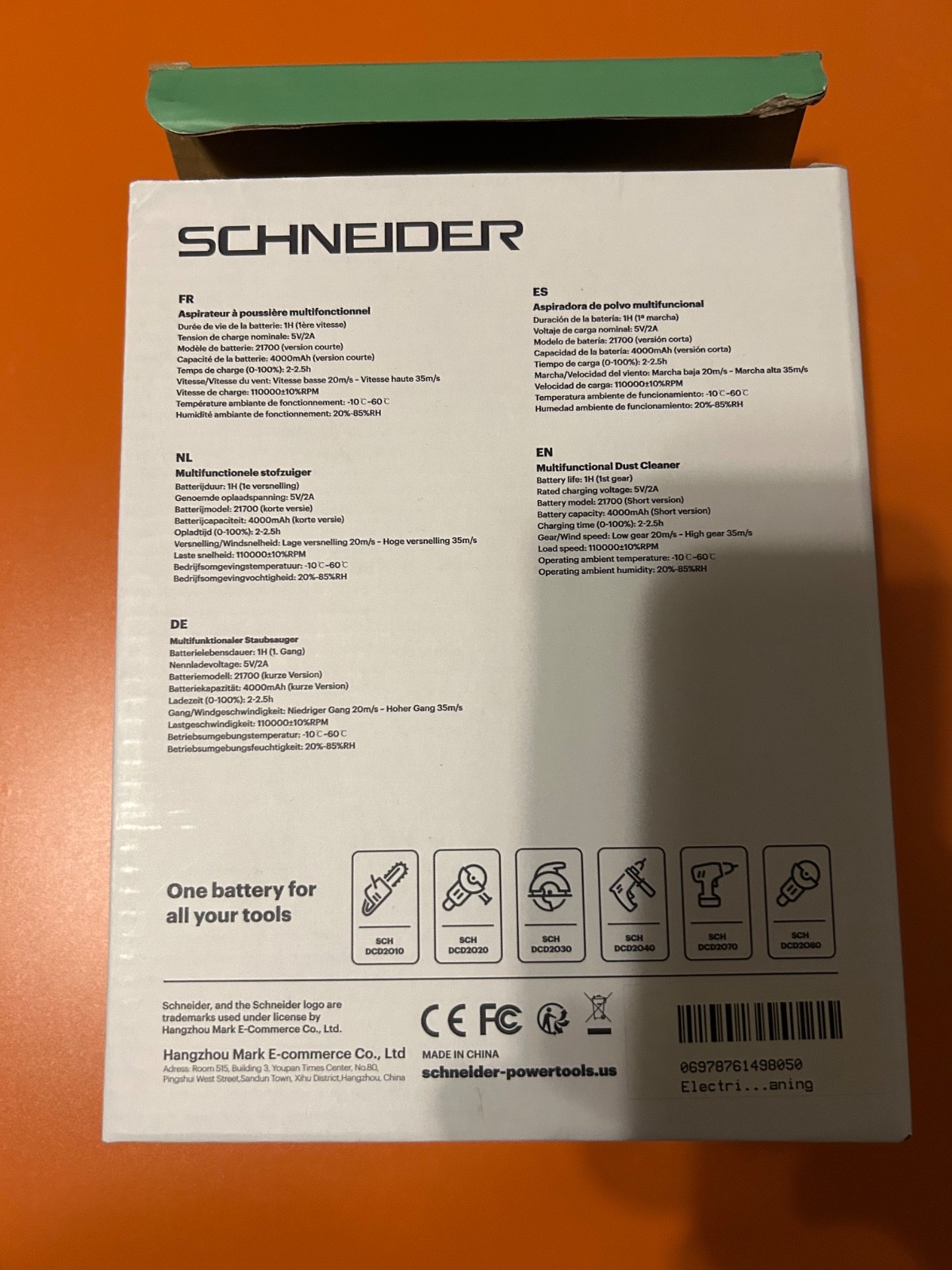 schneider rechargable dust blower fan