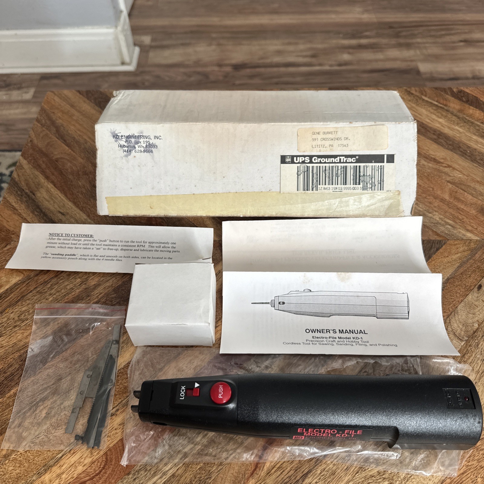 Precision hobby tool Electro File Model KD-1 New In Box Vintage 1990’s