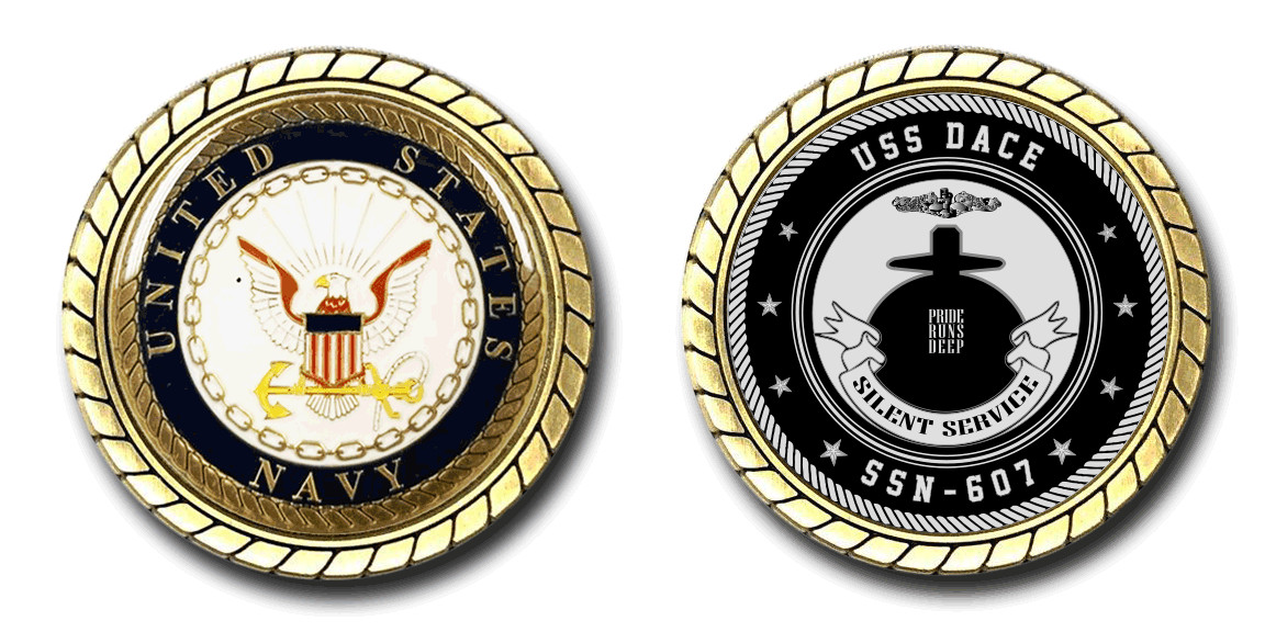 USS Dace SSN-607 Challenge Coin Officially Licensed US Navy