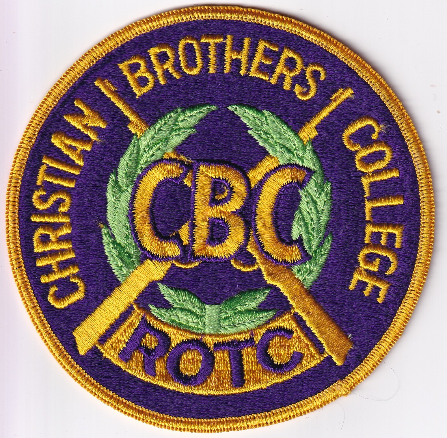 Christian Brothers College ROTC patch large size late Vietnam War era St Louis