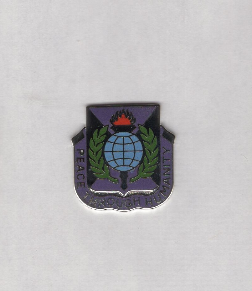 US Army 413th Civil Affairs Battalion crest DUI c/b clutchback badge D-22 Gold
