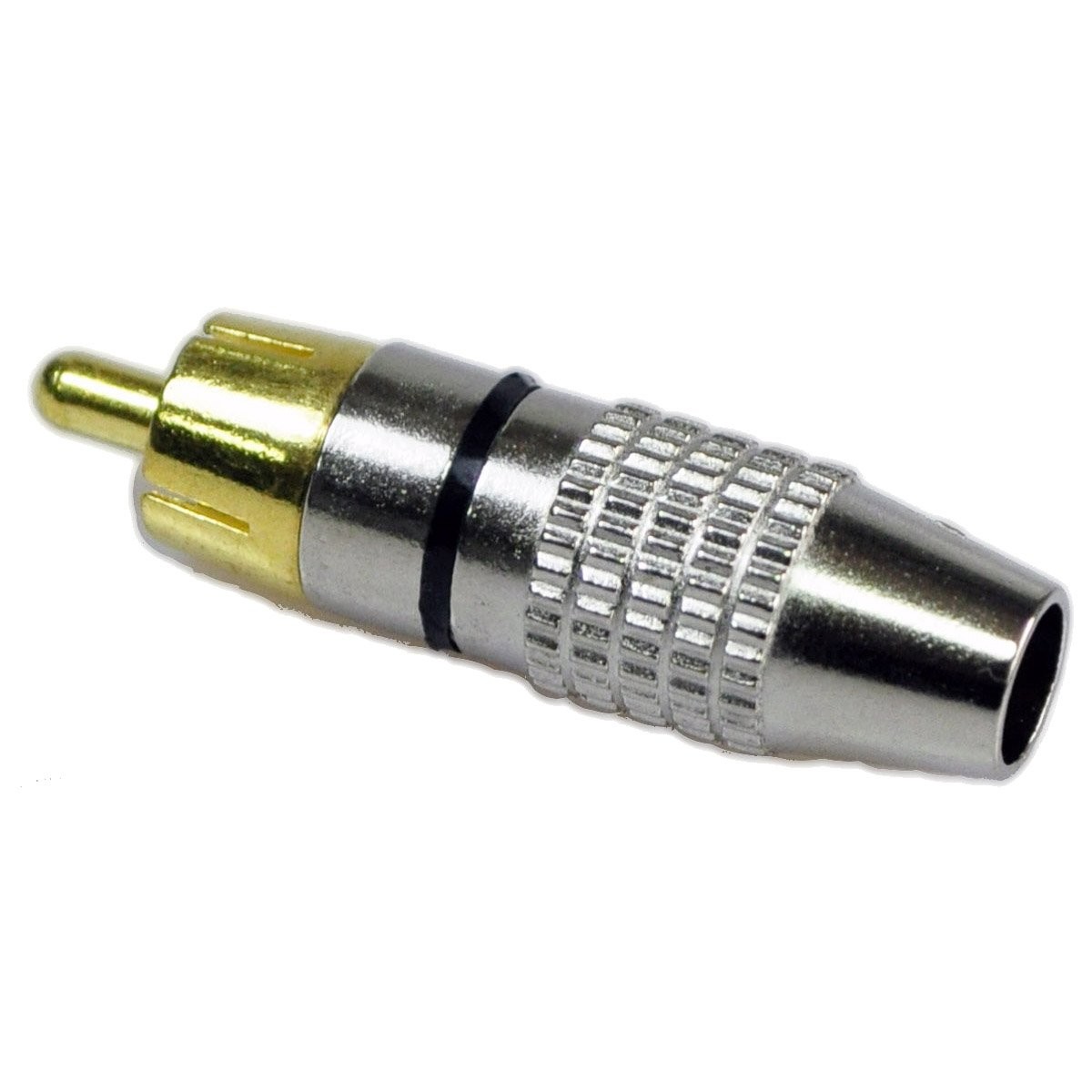 Conwork RCA Plug Solderless, 2-Pack Male Screws Audio 2-Pack, Gold