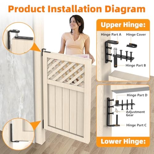 Dual Swing Saloon Door Hinges, Self Closing Cafe Door Hinge Features Small 1