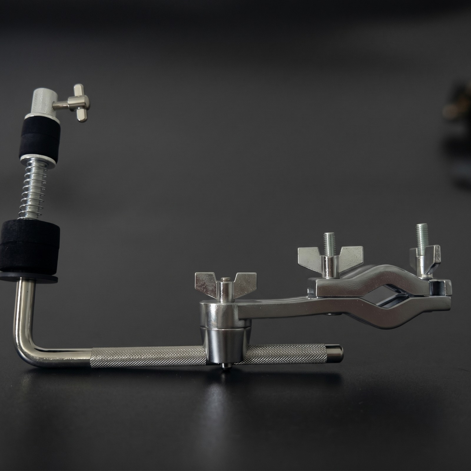 Drum Hardware Extension Clamp Knurled Drum Clamp with L-Rod Adjustable for