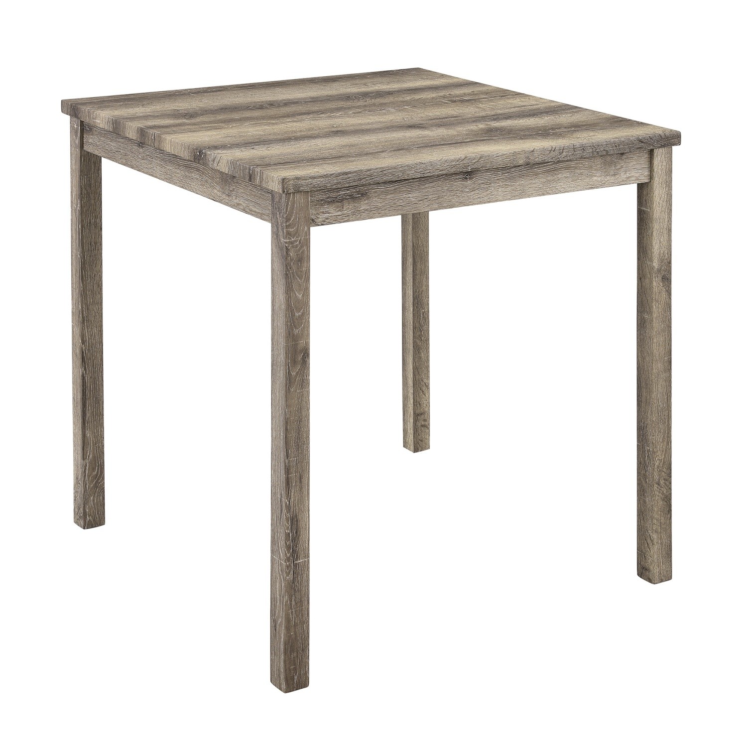 5 Piece Dining Table Set Square Wooden Table with 4 Upholstered Saddle Stools