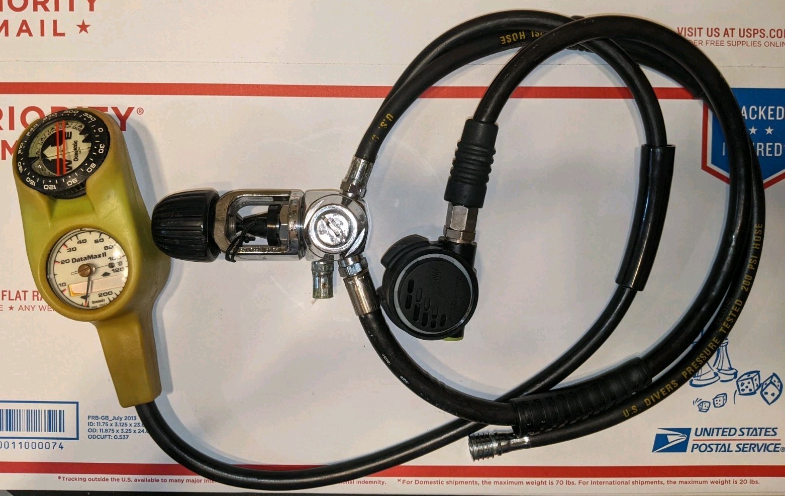 US DIVERS Stage Scuba Dive Regulator MICRA & Oceanic Datamax 2 Gauge