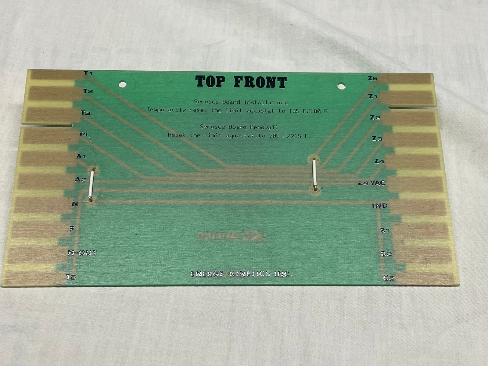 ENERGY KINETICS CLASSIC MANAGER SERVICE BOARD 82144-A