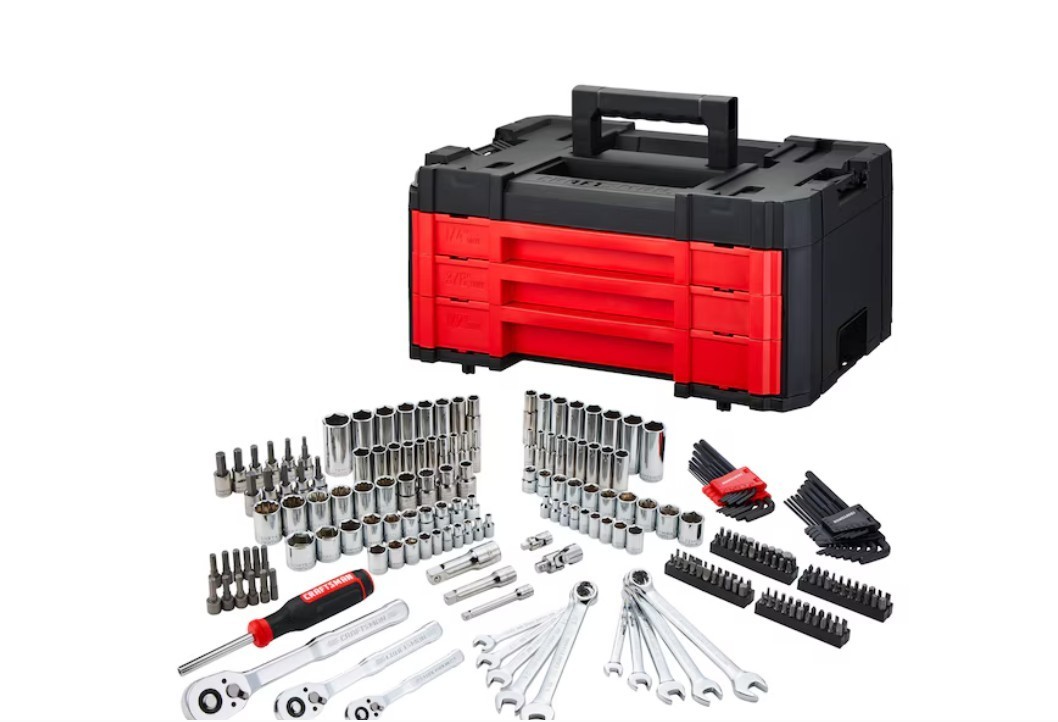 CRAFTSMAN VERSASTACK 242 -Piece Metric and standard (SAE) Mechanics Tool Set wit