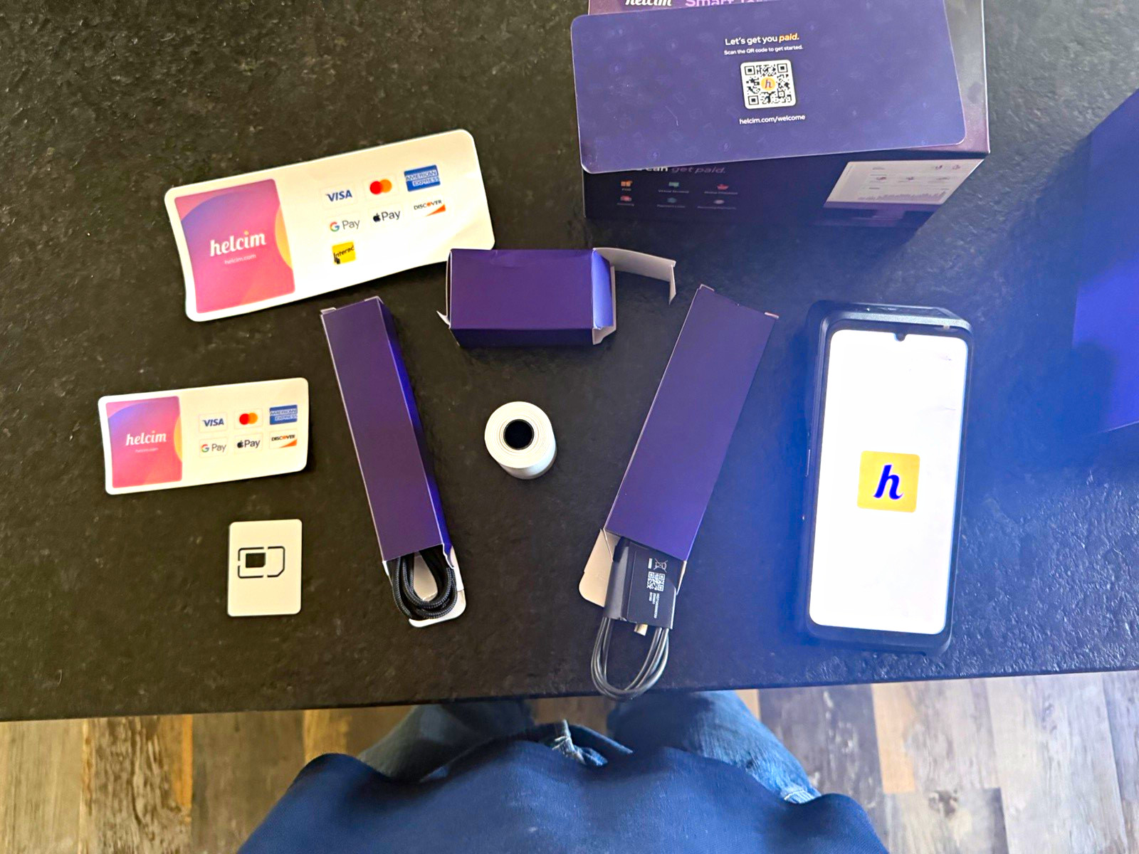 Helcim Castles S1F2 Wireless Credit Card Terminal POS Kit, Android Compatible