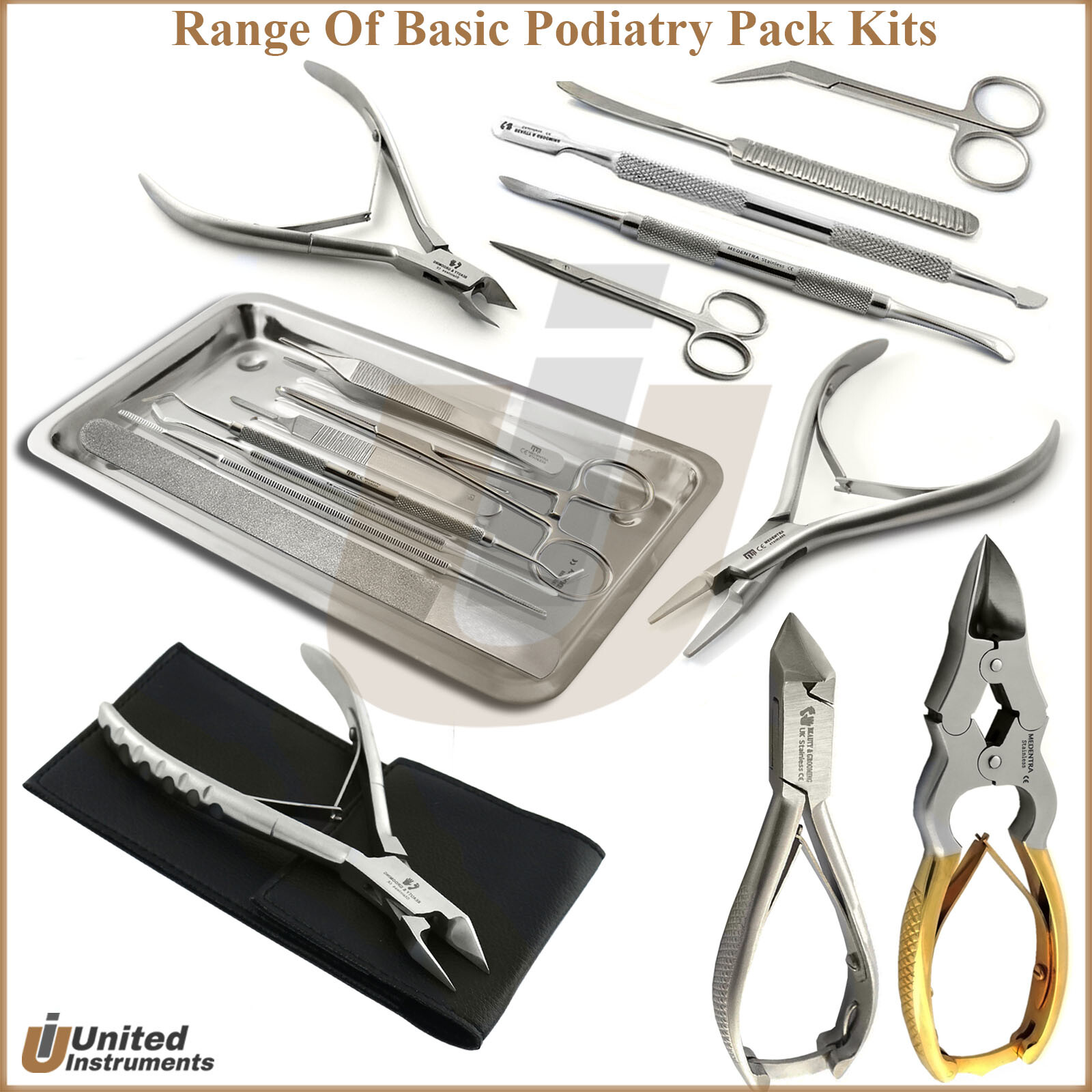Podiatry Basic Pack Instruments Toenail Removal Ingrown Surgery Podiatrist Kit